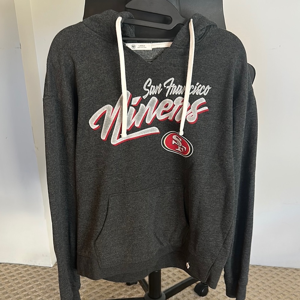 47 Gray Sweater with Graphic Design